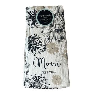 Cynthia Rowley Mom Established 2020 Kitchen Towels. Set of Two.